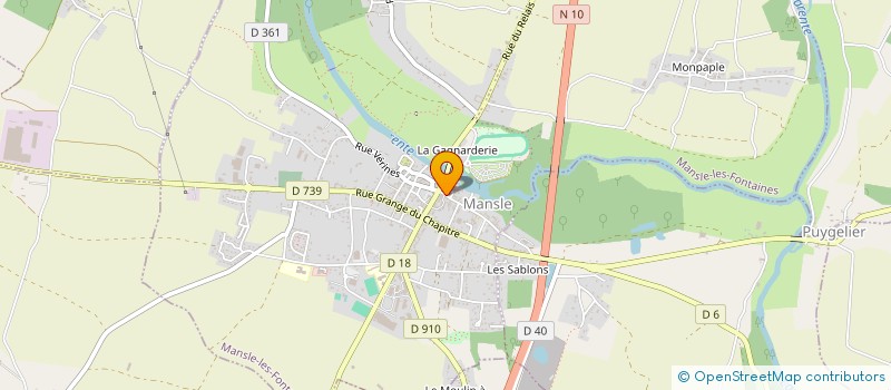 localisation de l'entreprise CAFE DE L'HOTEL DE VILLE à MANSLE-LES-FONTAINES