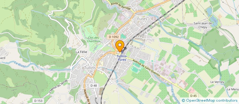 localisation de l'entreprise CAFE DE LA GARE  TULLINS