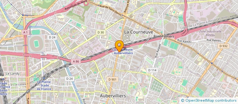 localisation de l'entreprise CAFE DE LA GARE à LA COURNEUVE