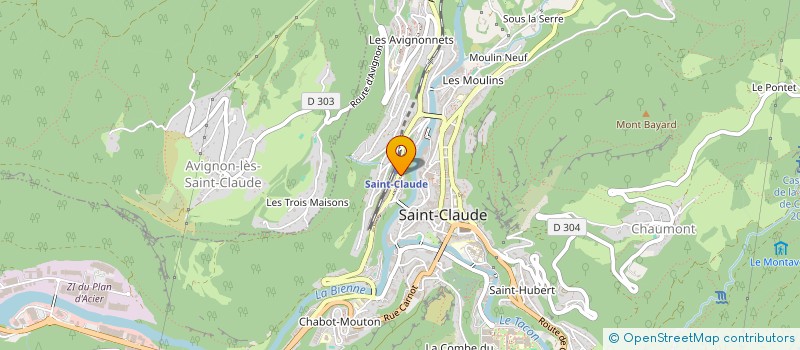 localisation de l'entreprise CAFE DE LA GARE  SAINT-CLAUDE