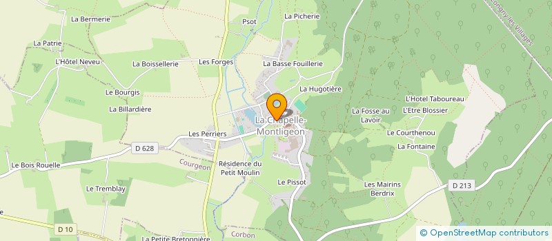 localisation de l'entreprise CAFE DE LA MAIRIE à LA CHAPELLE-MONTLIGEON