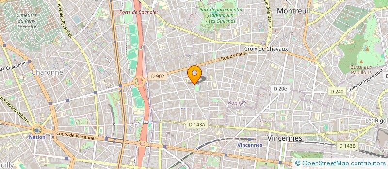 localisation de l'entreprise CAFE DE LA PAIX à MONTREUIL