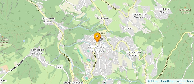 localisation de l'entreprise CAFE DE LA PLACE SAINT MARTIN D'URIAGE  SAINT-MARTIN-D'URIAGE