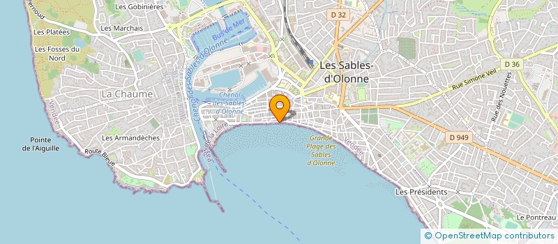 localisation de l'entreprise CAFE DE LA PLAGE à LES SABLES D'OLONNE