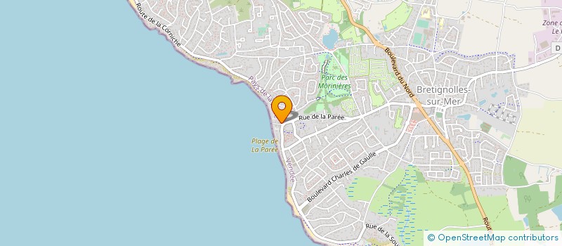 localisation de l'entreprise CAFE DE LA PLAGE à BRETIGNOLLES-SUR-MER