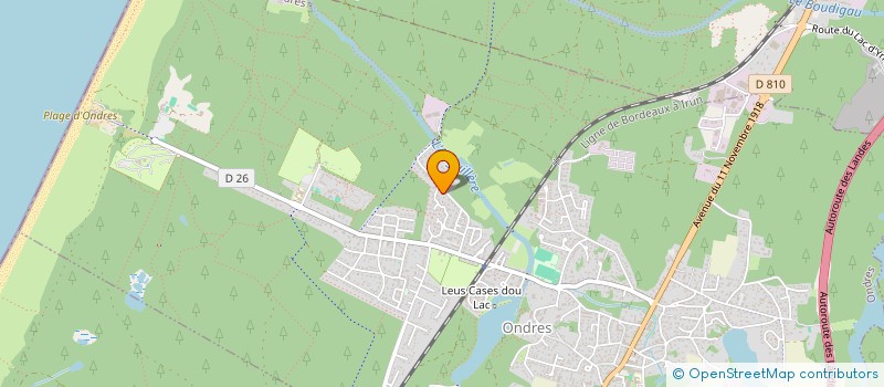 localisation de l'entreprise CAFE DE LA POSTE  ONDRES