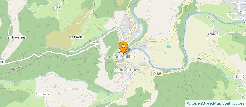 localisation de l'entreprise CAFE DE LA TOUR  LAVOUTE-CHILHAC