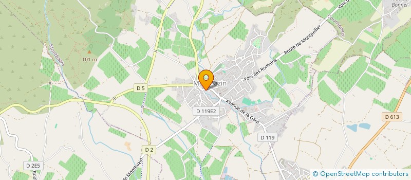 localisation de l'entreprise CAFE DE LA VENE  MONTBAZIN