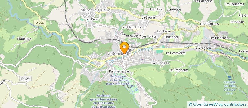 localisation de l'entreprise CAFE DE PARIS - LA BOURBOULE  LA BOURBOULE