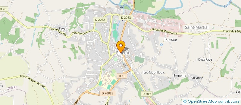 localisation de l'entreprise CAFE DES COLONNES  RIBERAC