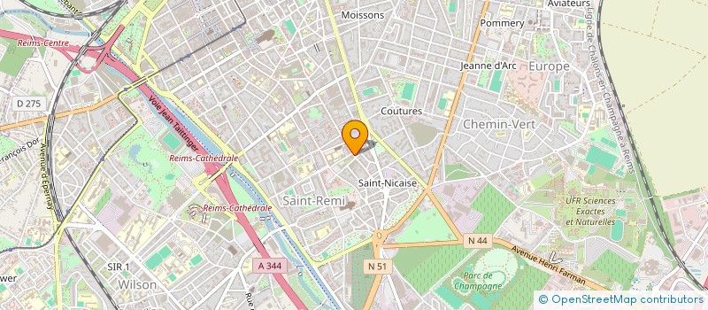 localisation de l'entreprise CAFE DES SPORTIFS  REIMS