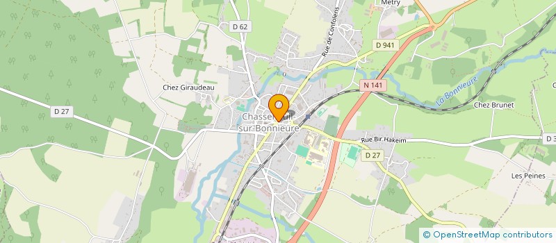 localisation de l'entreprise CAFE DES SPORTS à CHASSENEUIL-SUR-BONNIEURE