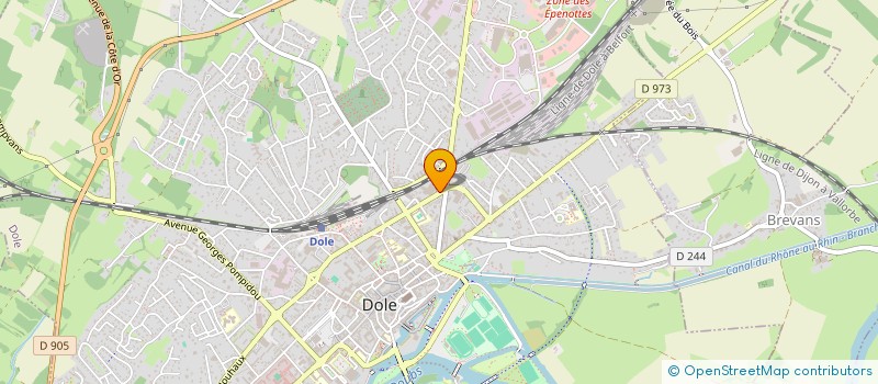 localisation de l'entreprise CAFE DU BOULEVARD SNC  DOLE