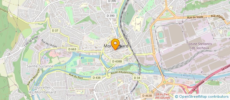 localisation de l'entreprise CAFE DU COMMERCE à MONTBELIARD