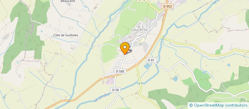 localisation de l'entreprise CAFE DU COMMERCE  LAUZERTE