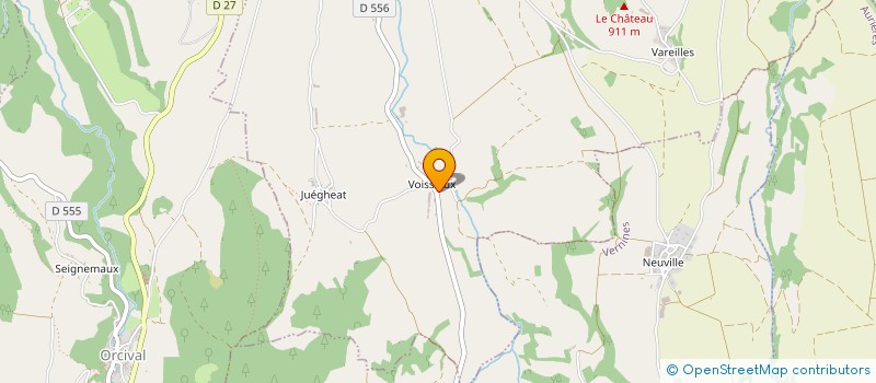 localisation de l'entreprise CAFE DU LAC SERVIERES  ORCIVAL