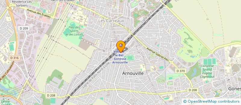 localisation de l'entreprise CAFE DU STADE à ARNOUVILLE