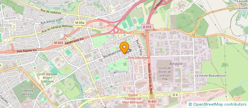 localisation de l'entreprise CAFE ET CHOCOLAT  METZ