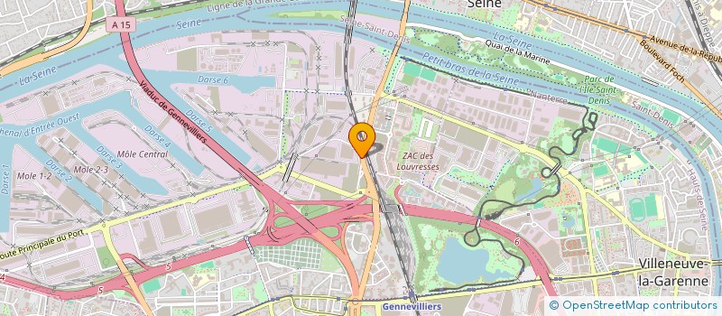 localisation de l'entreprise CAFE HOTEL  GENNEVILLIERS