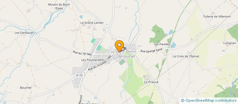 localisation de l'entreprise CAFE L'ETINCELLE à SAINT-DENIS-DE-JOUHET