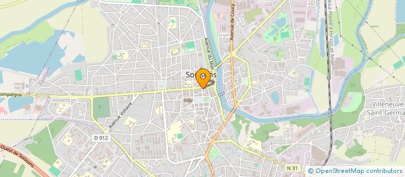 localisation de l'entreprise CAFE LA CIVETTE à SOISSONS