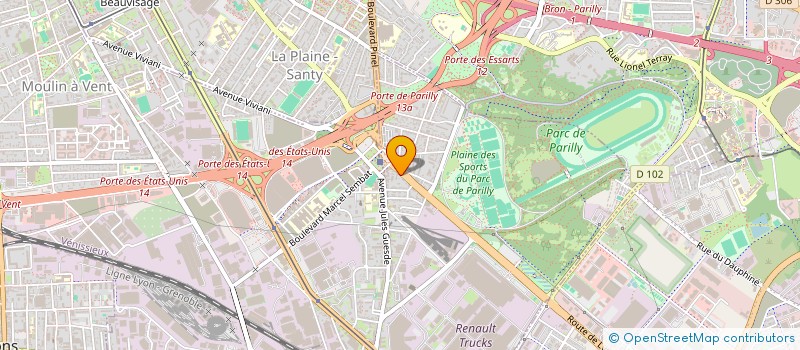 localisation de l'entreprise CAFE PARILLY  VENISSIEUX