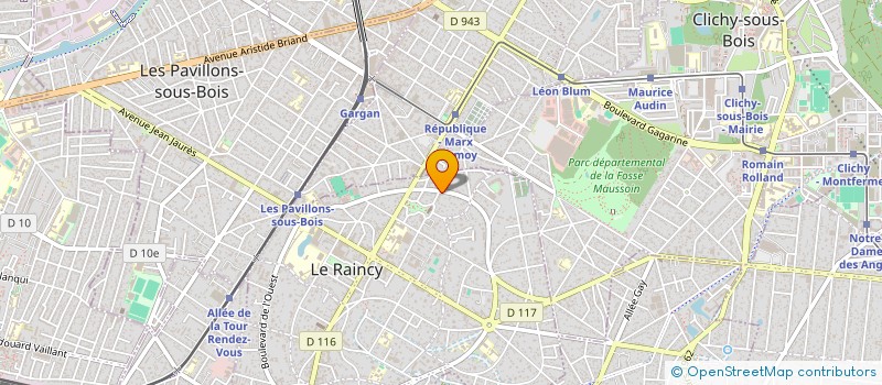 localisation de l'entreprise CAFE RESTAURANT DE L'EGLISE à LE RAINCY