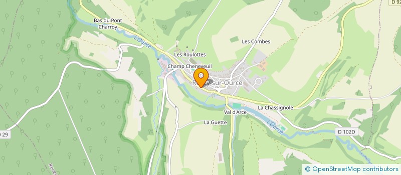 localisation de l'entreprise CAFE RESTAURANT DE LA GARE  RECEY-SUR-OURCE