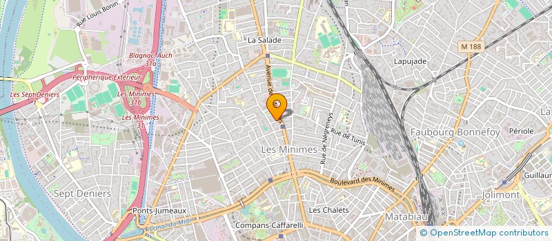localisation de l'entreprise CAFE-THEATRE LES MINIMES à TOULOUSE