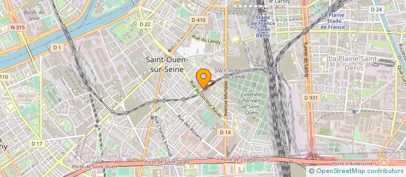 localisation de l'entreprise CAFEGO à SAINT-OUEN-SUR-SEINE