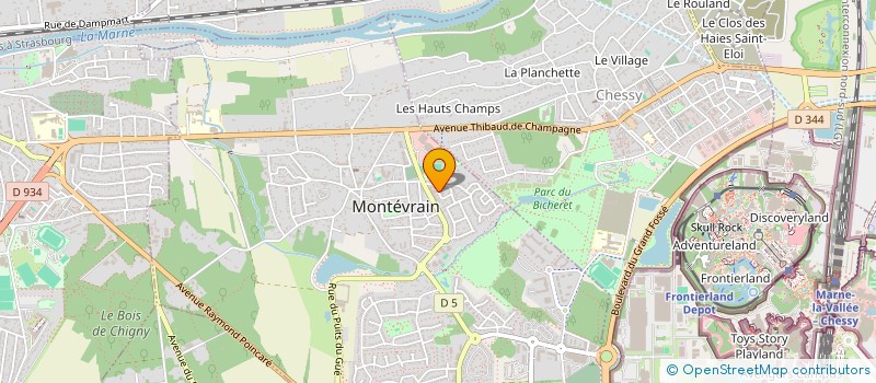 localisation de l'entreprise CAFEINE ILE DE FRANCE  MONTEVRAIN