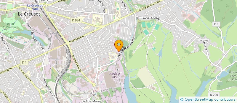 localisation de l'entreprise CAFES MONIKA  LE CREUSOT