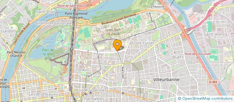 localisation de l'entreprise CAFETERIA CROISSANTERIE DU CAMPUS  VILLEURBANNE