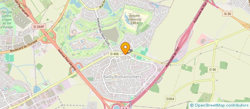 localisation de l'entreprise CAFFE E CUCINA  BAILLY-ROMAINVILLIERS