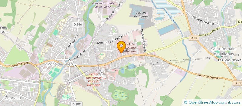 localisation de l'entreprise CAFRADIS à TIGNIEU-JAMEYZIEU