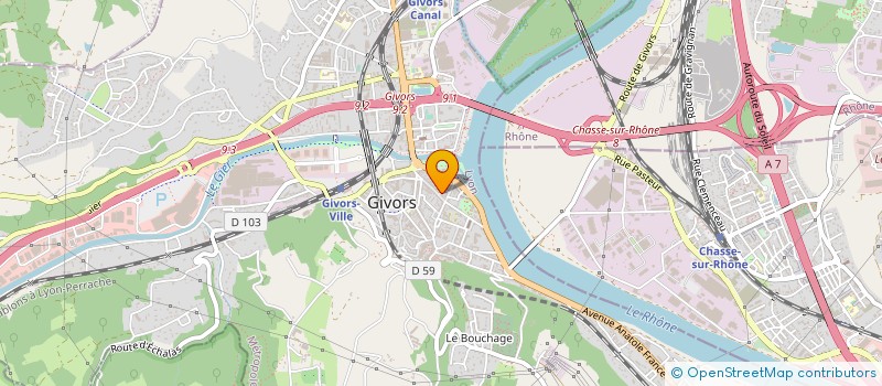 localisation de l'entreprise CAFRISO à GIVORS