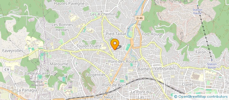 localisation de l'entreprise CAGEMA  TOULON