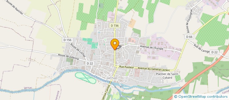localisation de l'entreprise CAGIGAL CAROLINE à JARNAC