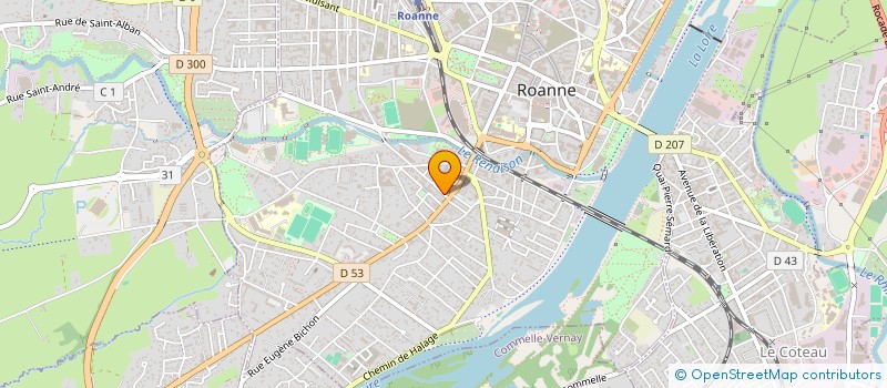 localisation de l'entreprise CAGNE DUBOST à ROANNE