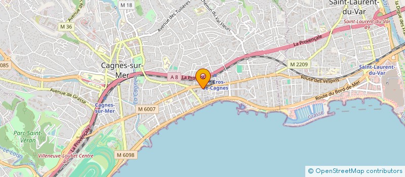 localisation de l'entreprise CAGNES PRIMEURS à CAGNES-SUR-MER