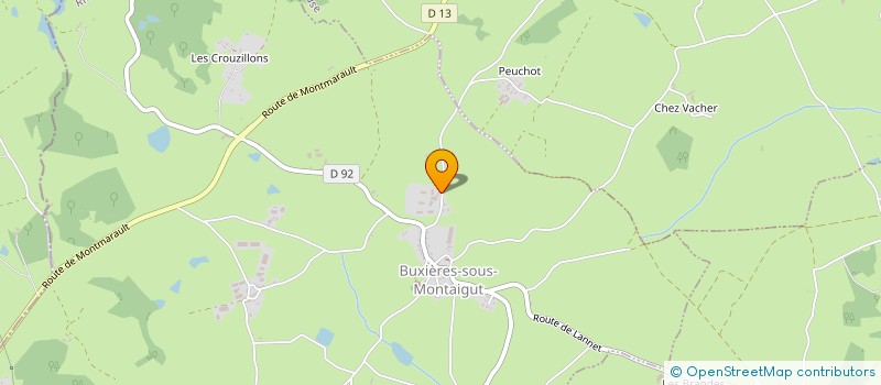 localisation de l'entreprise CAGNOT BBCI  BUXIERES-SOUS-MONTAIGUT