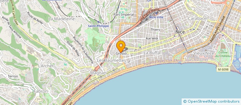 localisation de l'entreprise CAGUMA à NICE