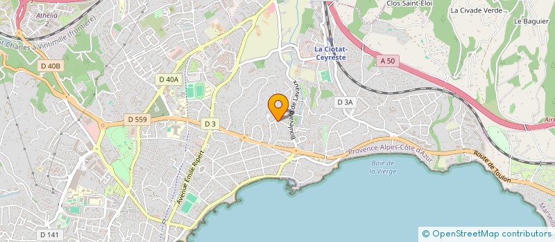 localisation de l'entreprise CAHOLD  LA CIOTAT