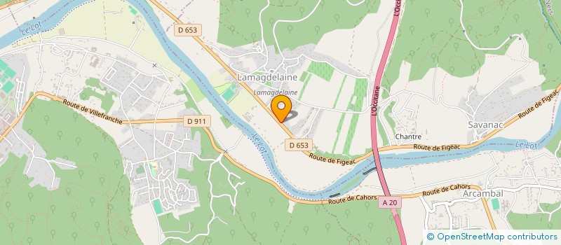 localisation de l'entreprise CAHORS SANITAIRE CHAUFFAGE à LAMAGDELAINE