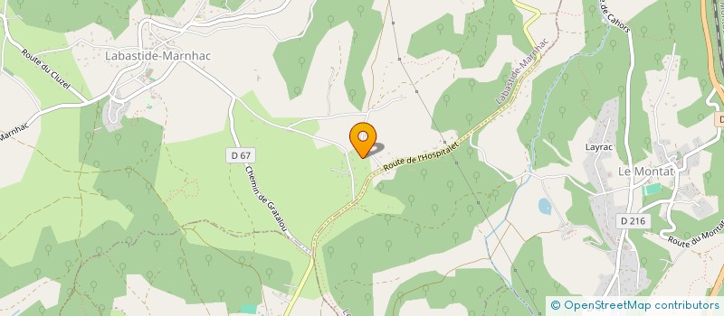 localisation de l'entreprise CAHORS TRAVAUX  LABASTIDE-MARNHAC