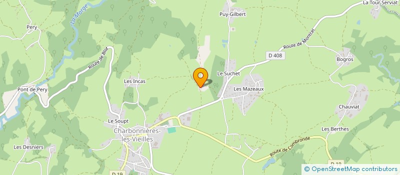 localisation de l'entreprise CAHOUETE METALLERIE  CHARBONNIERES-LES-VIEILLES