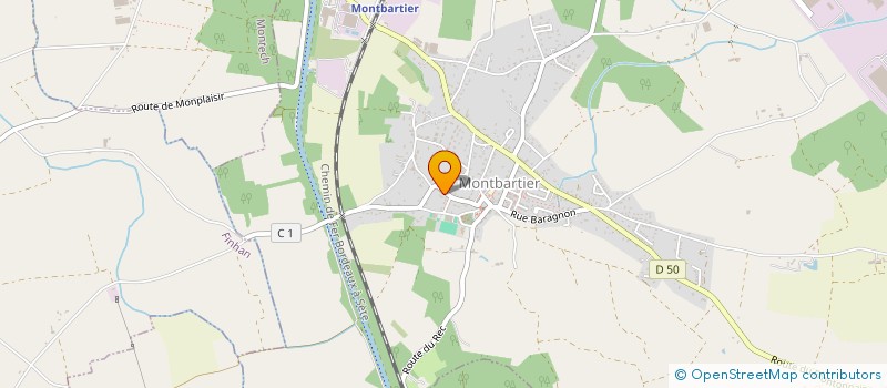 localisation de l'entreprise CAHOURS DIFFUSION  MONTBARTIER