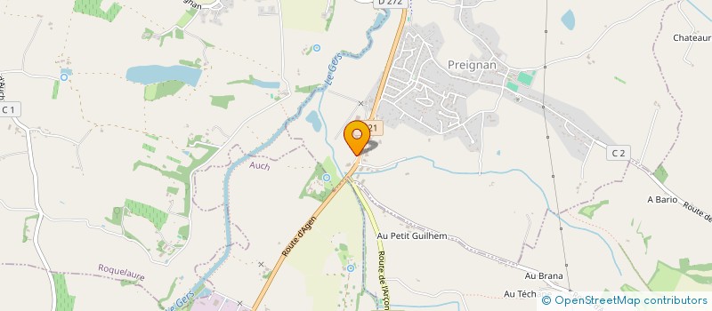 localisation de l'entreprise CAHUTE  DURAN