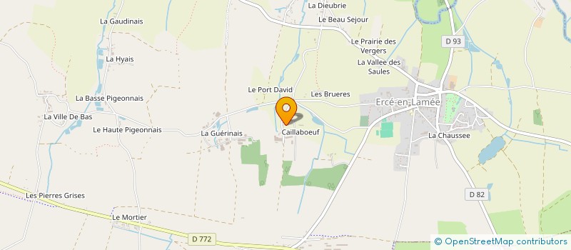 localisation de l'entreprise CAILLACHEVRES  ERCE-EN-LAMEE