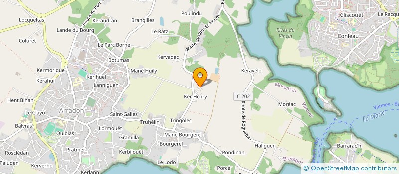 localisation de l'entreprise CAILLANGE  ARRADON